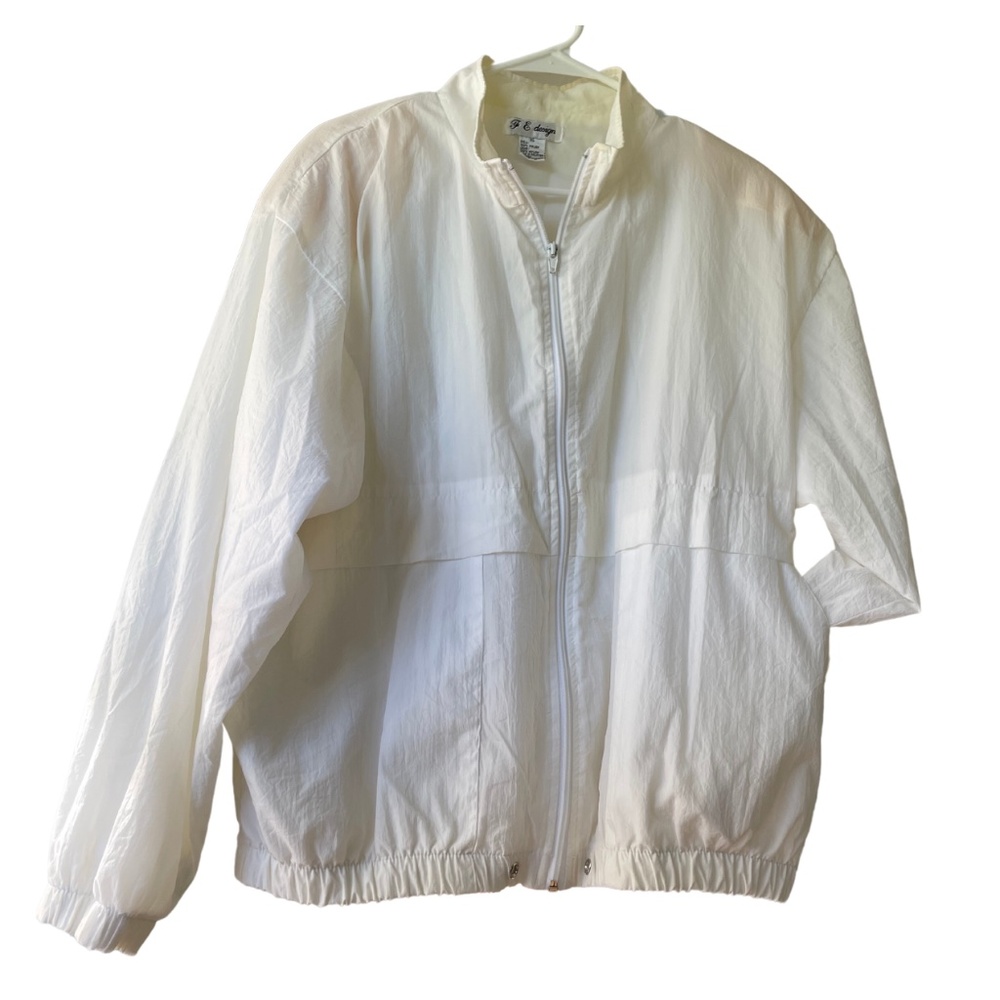 White bomber jacket